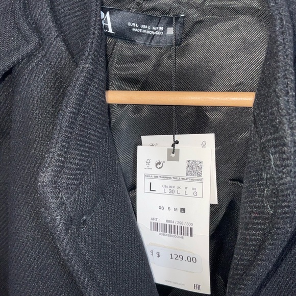 ZARA black Wool poncho NWT - Picture 7 of 7